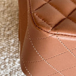 CHANEL Handbag Chanel Caramel Lambskin Quilted Classic Flap Medium LGHW - Redeluxe