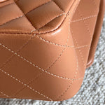 CHANEL Handbag Chanel Caramel Lambskin Quilted Classic Flap Medium LGHW - Redeluxe