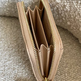 CHANEL Handbag Chanel Classic Zipped Coin Purse Beige - Redeluxe
