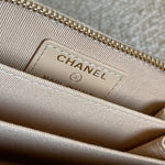 CHANEL Handbag Chanel Classic Zipped Coin Purse Beige - Redeluxe
