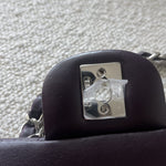 CHANEL Handbag Chanel Dark Purple Lambskin Quilted Classic Flap Medium SHW - Redeluxe