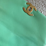 CHANEL Handbag Chanel Green Goatskin Quilted Small 19 Flap MHW - Redeluxe