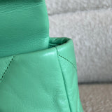 CHANEL Handbag Chanel Green Goatskin Quilted Small 19 Flap MHW - Redeluxe