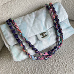 CHANEL Handbag Chanel Jungle Jeans Flap Bag Blue SHW - Redeluxe