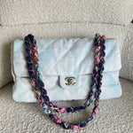 CHANEL Handbag Chanel Jungle Jeans Flap Bag Blue SHW - Redeluxe