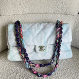 CHANEL Handbag Chanel Jungle Jeans Flap Bag Blue SHW - Redeluxe