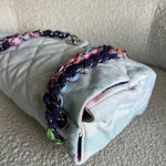 CHANEL Handbag Chanel Jungle Jeans Flap Bag Blue SHW - Redeluxe
