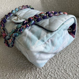 CHANEL Handbag Chanel Jungle Jeans Flap Bag Blue SHW - Redeluxe