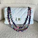 CHANEL Handbag Chanel Jungle Jeans Flap Bag Blue SHW - Redeluxe