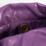 CHANEL Handbag Chanel Purple Calfskin Quilted 22 Drawstring Bag - Redeluxe