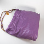 CHANEL Handbag Chanel Purple Calfskin Quilted 22 Drawstring Bag - Redeluxe