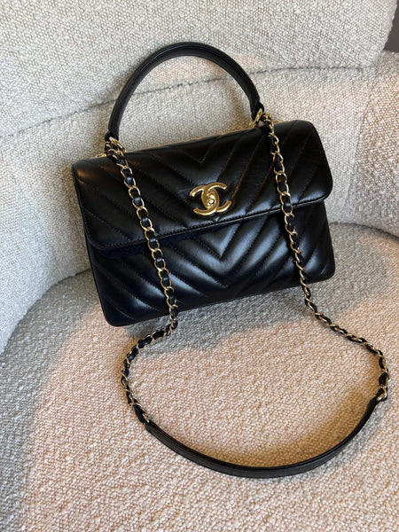 ショルダーバッグ・ポシェット × ヴィンテージ(中古) Chanel Lambskin Trendy CC Small Chanel Black Lambskin Quilted Trendy CC Small LGHW – REDELUXE