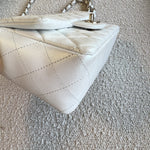 CHANEL Handbag Chanel White Iridescent Mini Rectangular LGHW - Redeluxe