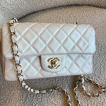 CHANEL Handbag Chanel White Iridescent Mini Rectangular LGHW - Redeluxe