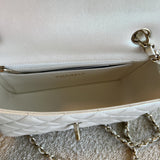CHANEL Handbag Chanel White Iridescent Mini Rectangular LGHW - Redeluxe