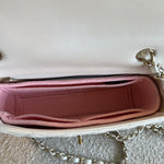 CHANEL Handbag Chanel White Iridescent Mini Rectangular LGHW - Redeluxe