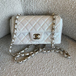CHANEL Handbag Chanel White Iridescent Mini Rectangular LGHW - Redeluxe