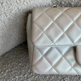 CHANEL Handbag Chanel White Iridescent Mini Rectangular LGHW - Redeluxe