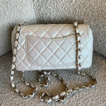 CHANEL Handbag Chanel White Iridescent Mini Rectangular LGHW - Redeluxe