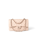CHANEL Handbag Classic Flap / Beige 22c Beige Caviar Quilted Classic Flap Medium Light Gold Hardware - Redeluxe
