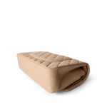 CHANEL Handbag Classic flap / Beige Beige / Tan Caviar Quilted Classic Flap Medium Light Gold Hardware - Redeluxe