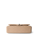 CHANEL Handbag Classic flap / Beige Beige / Tan Caviar Quilted Classic Flap Medium Light Gold Hardware - Redeluxe
