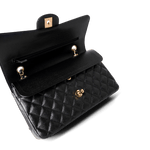 CHANEL Handbag Classic Flap / Black Black Caviar Quilted Classic Flap Medium Gold Hardware - Redeluxe