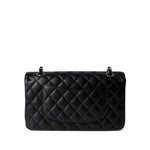 CHANEL Handbag Classic flap / Black Black Caviar Quilted Classic Flap Medium Silver Hardware - Redeluxe