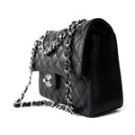 CHANEL Handbag Classic Flap / Black Black Caviar Quilted Classic Flap Small Silver Hardware - Redeluxe