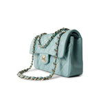 CHANEL Handbag Classic flap / Blue 19C Tiffany Blue Caviar Quilted Classic Flap Small Light Gold Hardware - Redeluxe