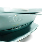 CHANEL Handbag Classic flap / Blue 19C Tiffany Blue Caviar Quilted Classic Flap Small Light Gold Hardware - Redeluxe
