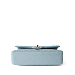 CHANEL Handbag Classic flap / Blue 22P Light Blue Caviar Quilted Classic Flap Medium Light Gold Hardware - Redeluxe