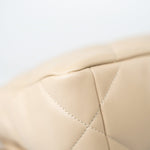 CHANEL Handbag Cream 22S Beige Lambskin Quilted Small 19 Flap Mixed Hardware - Redeluxe
