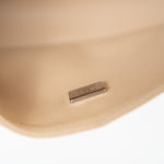 CHANEL Handbag Cream Beige Clair Caviar Quilted Classic Flap Small Silver Hardware - Redeluxe