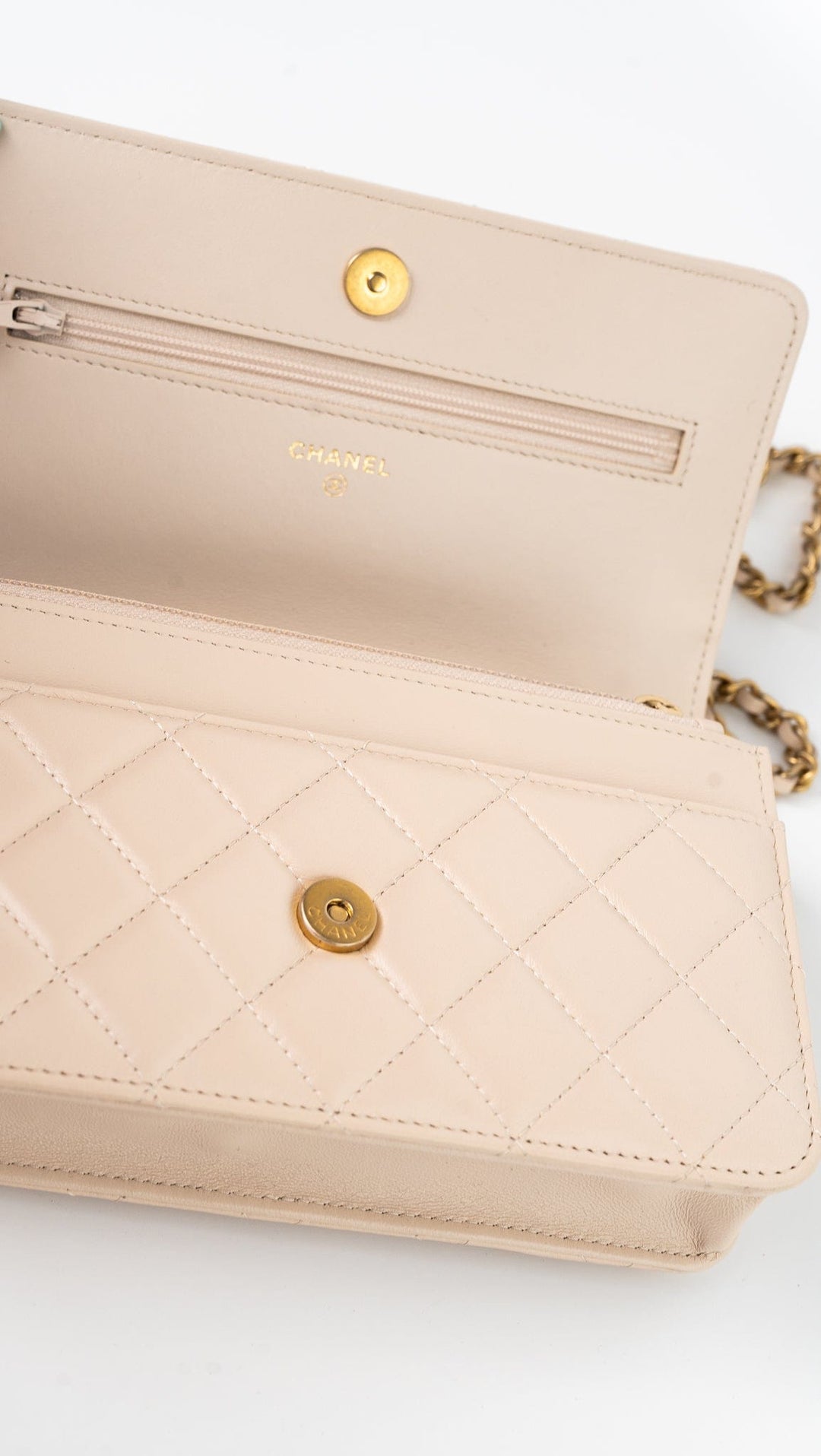 quilted wallet on a chain