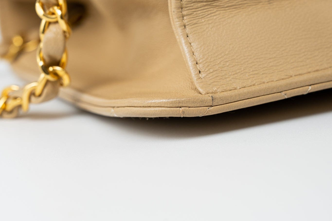 CHANEL Handbag Cream Vintage Beige Double Turnlock Single Flap Briefcase Bag Gold Hardware - Redeluxe