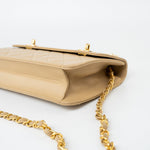 CHANEL Handbag Cream Vintage Beige Double Turnlock Single Flap Briefcase Bag Gold Hardware - Redeluxe