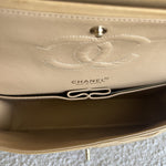 CHANEL Handbag Cream Vintage Beige Lambskin Quilted Classic Flap Medium GHW - Redeluxe