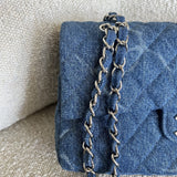 CHANEL Handbag Denim Quilted Single Flap Medium SHW - Redeluxe