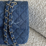 CHANEL Handbag Denim Quilted Single Flap Medium SHW - Redeluxe