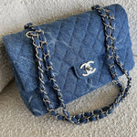 CHANEL Handbag Denim Quilted Single Flap Medium SHW - Redeluxe