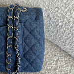 CHANEL Handbag Denim Quilted Single Flap Medium SHW - Redeluxe