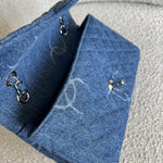 CHANEL Handbag Denim Quilted Single Flap Medium SHW - Redeluxe
