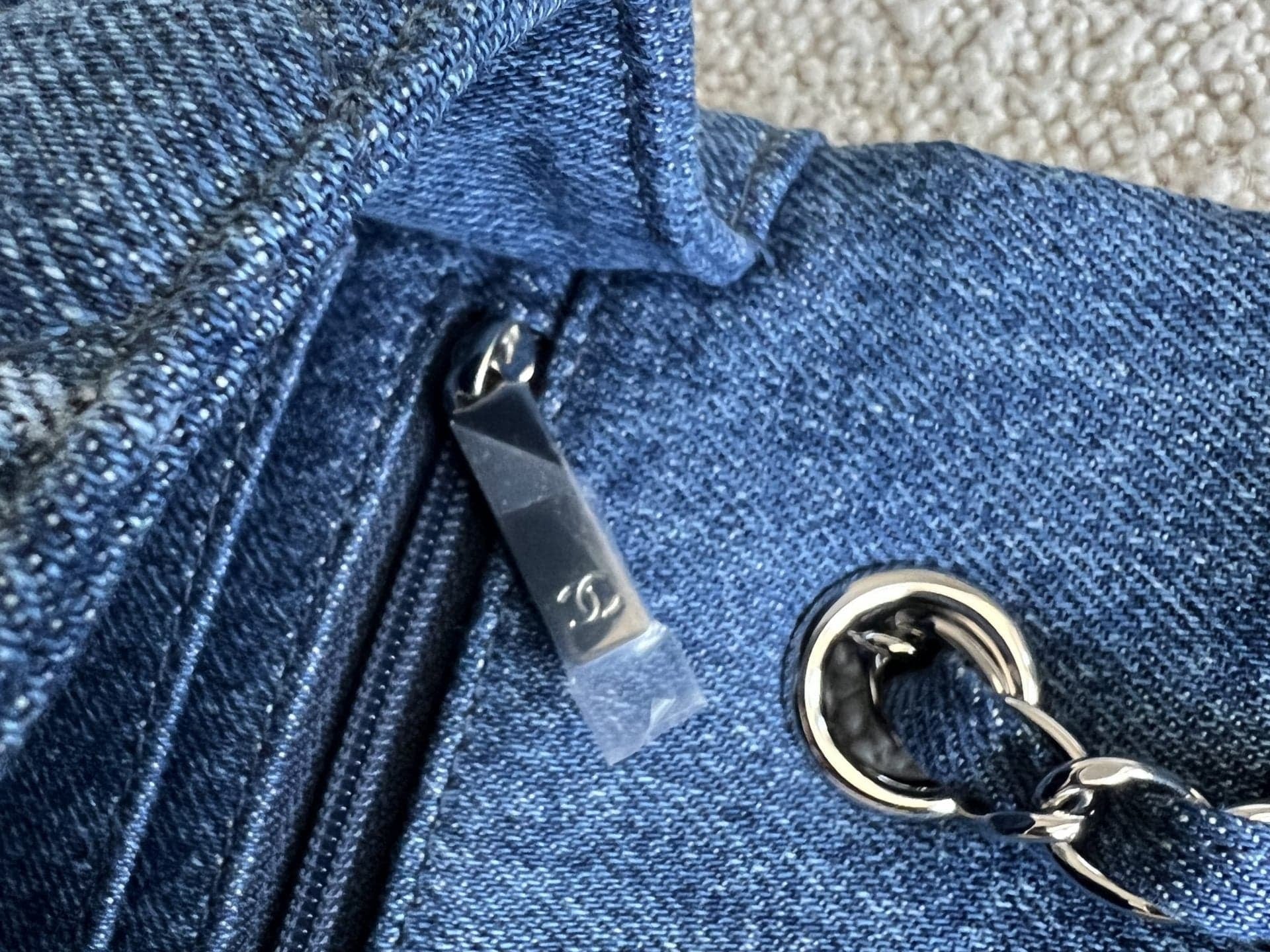 CHANEL Handbag Denim Quilted Single Flap Medium SHW - Redeluxe