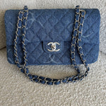 CHANEL Handbag Denim Quilted Single Flap Medium SHW - Redeluxe