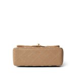 CHANEL Handbag Gold 15C Gold Caviar Quilted Mini Rectangular Flap Antique Gold Hardware - Redeluxe