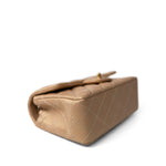 CHANEL Handbag Gold 15C Gold Caviar Quilted Mini Rectangular Flap Antique Gold Hardware - Redeluxe