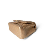 CHANEL Handbag Gold 15C Gold Caviar Quilted Mini Rectangular Flap Antique Gold Hardware - Redeluxe