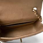 CHANEL Handbag Gold 15C Gold Caviar Quilted Mini Rectangular Flap Antique Gold Hardware - Redeluxe