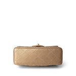 CHANEL Handbag Gold 15C Gold Caviar Quilted Mini Rectangular Flap Antique Gold Hardware - Redeluxe